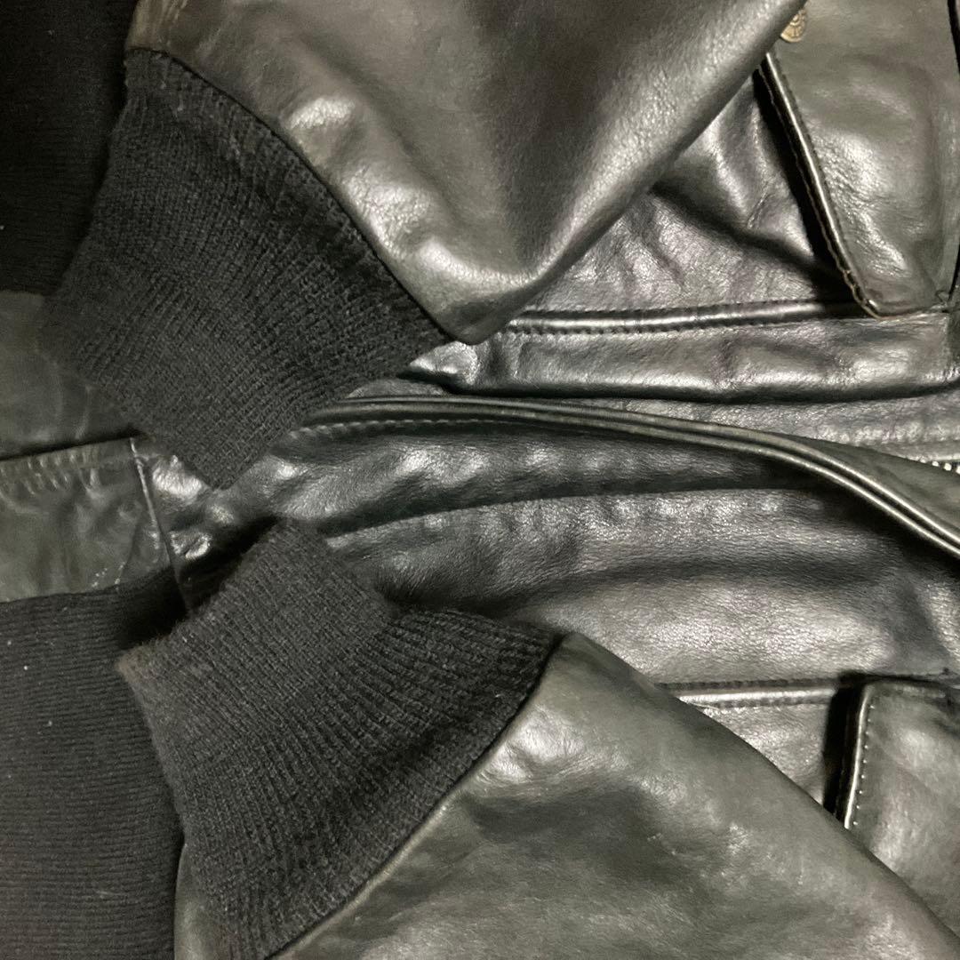 Schott 184SM ブラック ミリタリージャケット 42