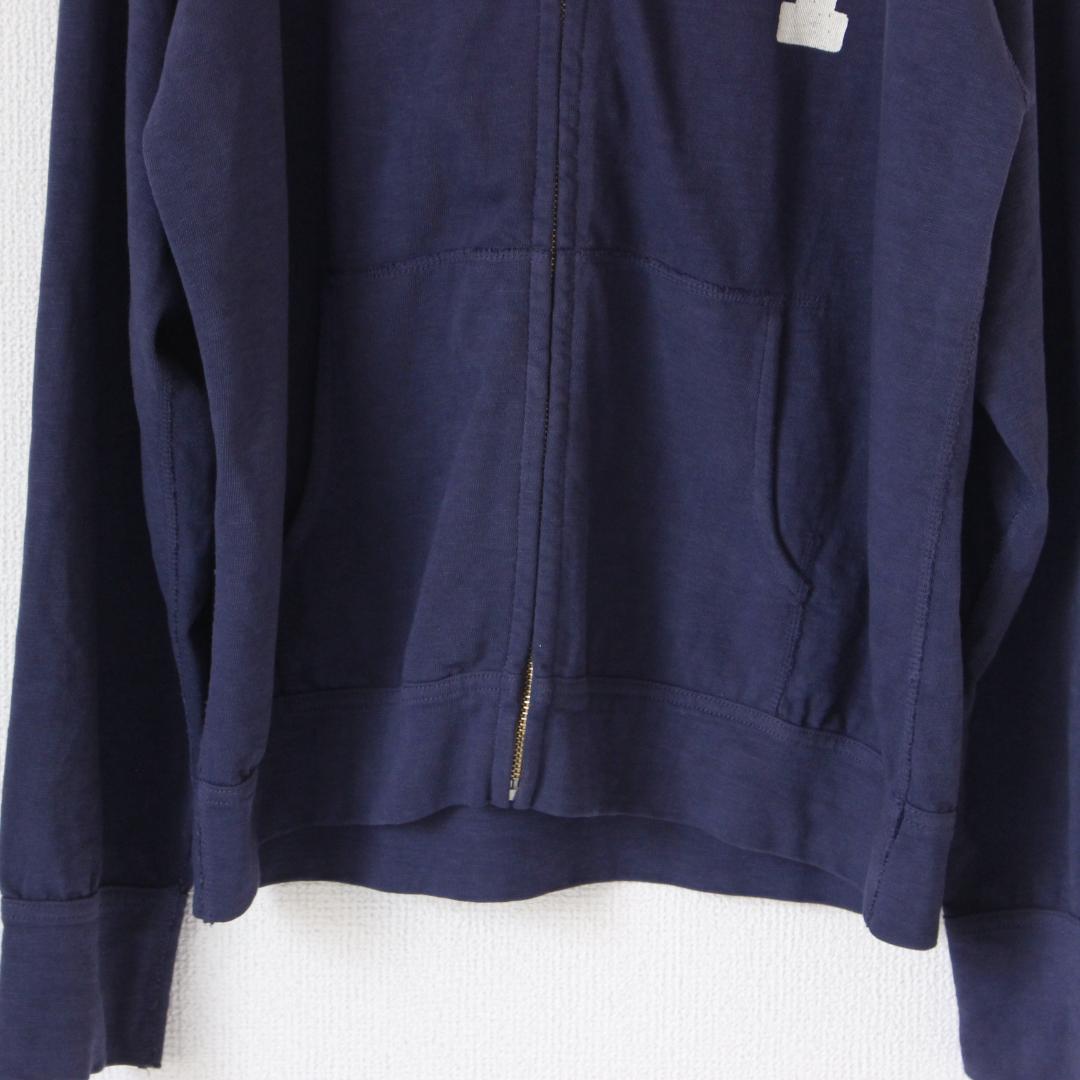 45R でこぼこ天竺の908レガッタフード Mサイズ ネイビー Rボタン