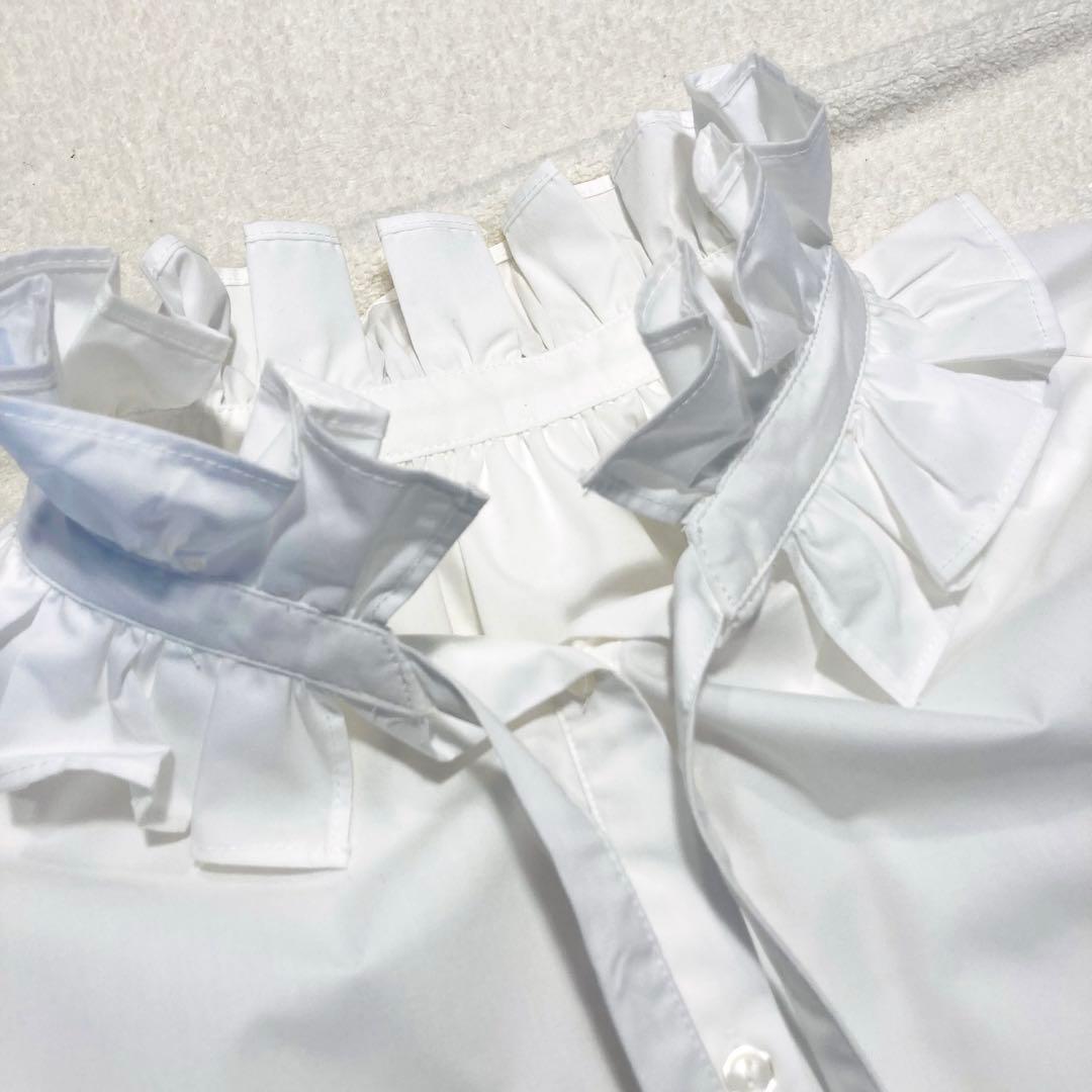 新品未使用タグ付き　CADUNE カデュネ フリル襟ブラウス　ボウタイ　シャツ