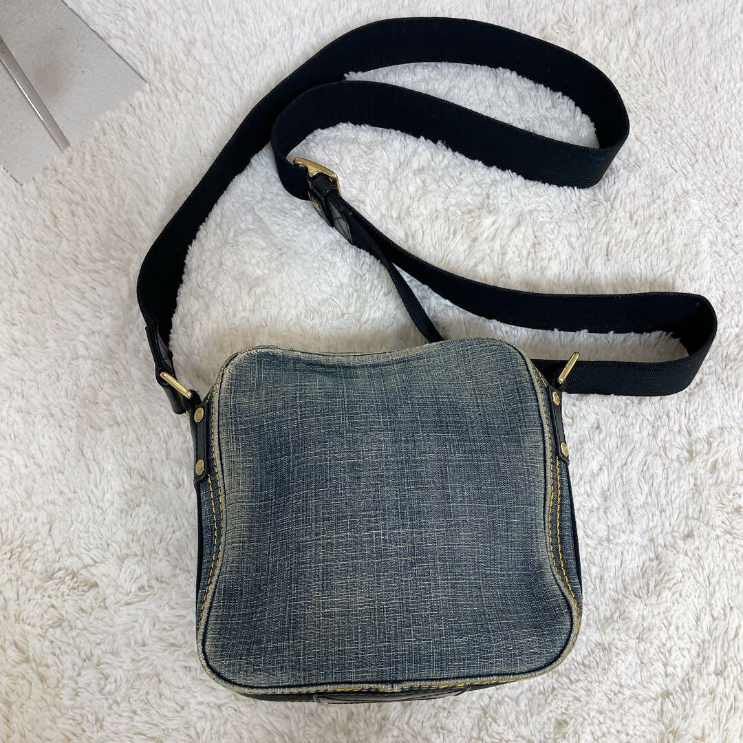 【希少】HUNTING WORLD デニム×レザー ショルダーバッグ 斜め掛け