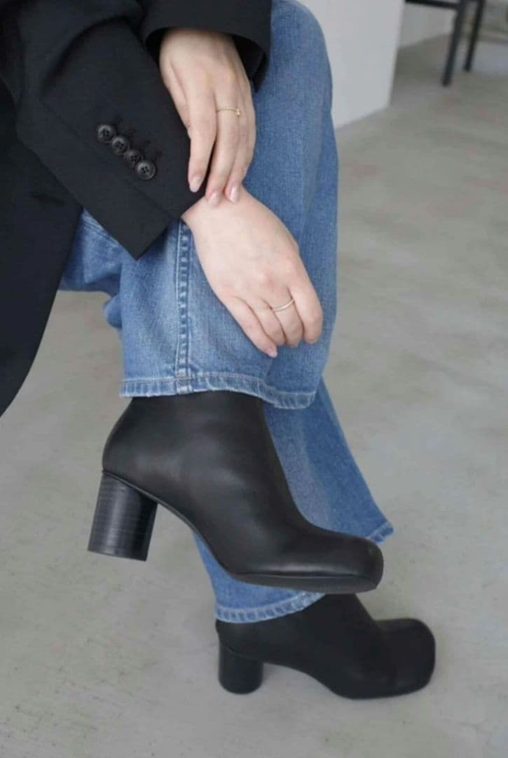 SLOBE IENA / スローブイエナ スクエアトゥショートブーツ