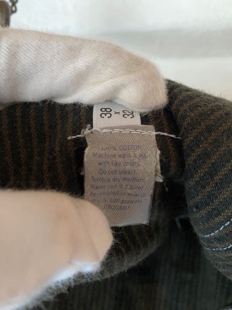 激レア 80s ディッキーズ オーバーオール ブラウン ヒッコリー ストライプ