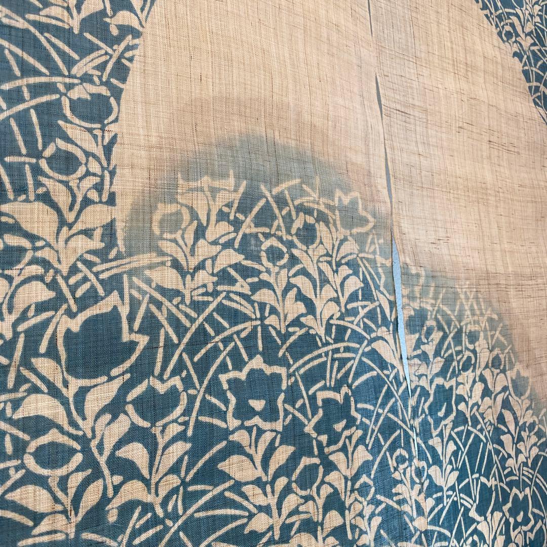 ！専用です！狂言のれん　暖簾　月　桔梗　和染