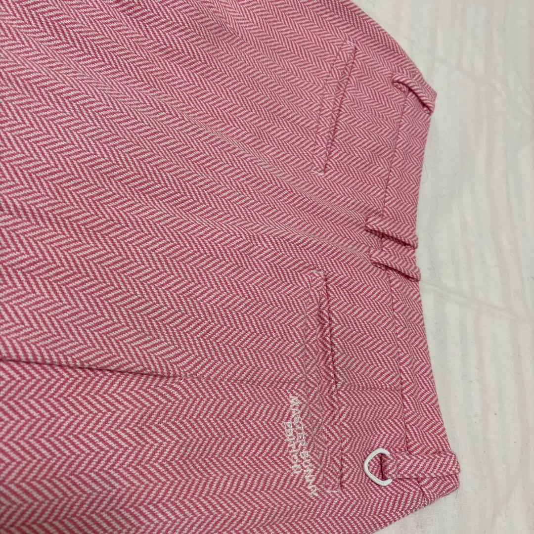 パーリーゲイツ1 AMSTERDAM ピンク ヘリンボーンスカート