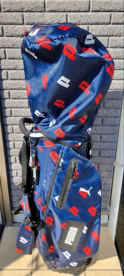 PUMA キャディバッグ ネイビー/レッド