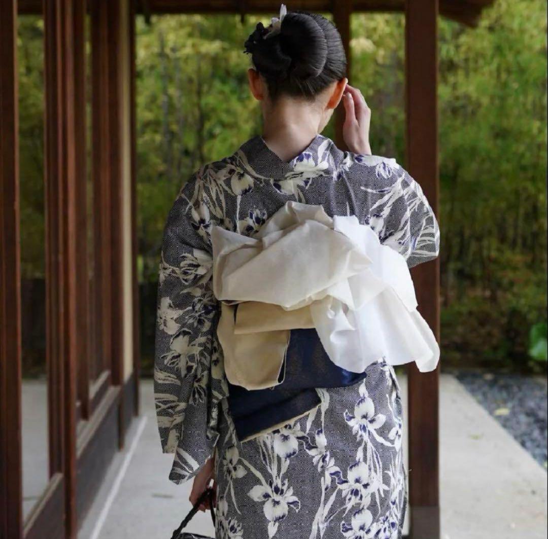 ［utatane×Acka.］鮫小紋と菖蒲 navy 浴衣4set