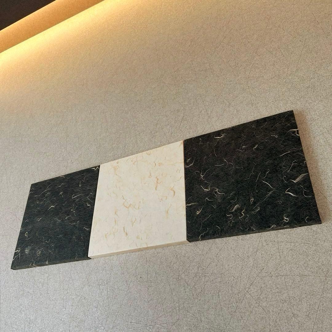 【高級和紙】 ファブリックボード 3枚組 テクスチャー　アートパネル モダン