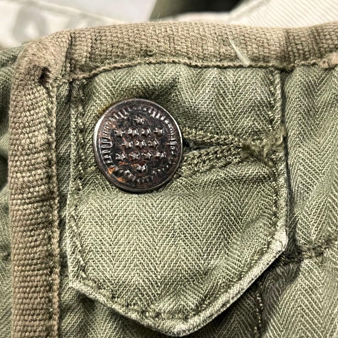 ◎90s ラルフローレン 13スターボタン ヘリンボーン カーゴパンツ m-51