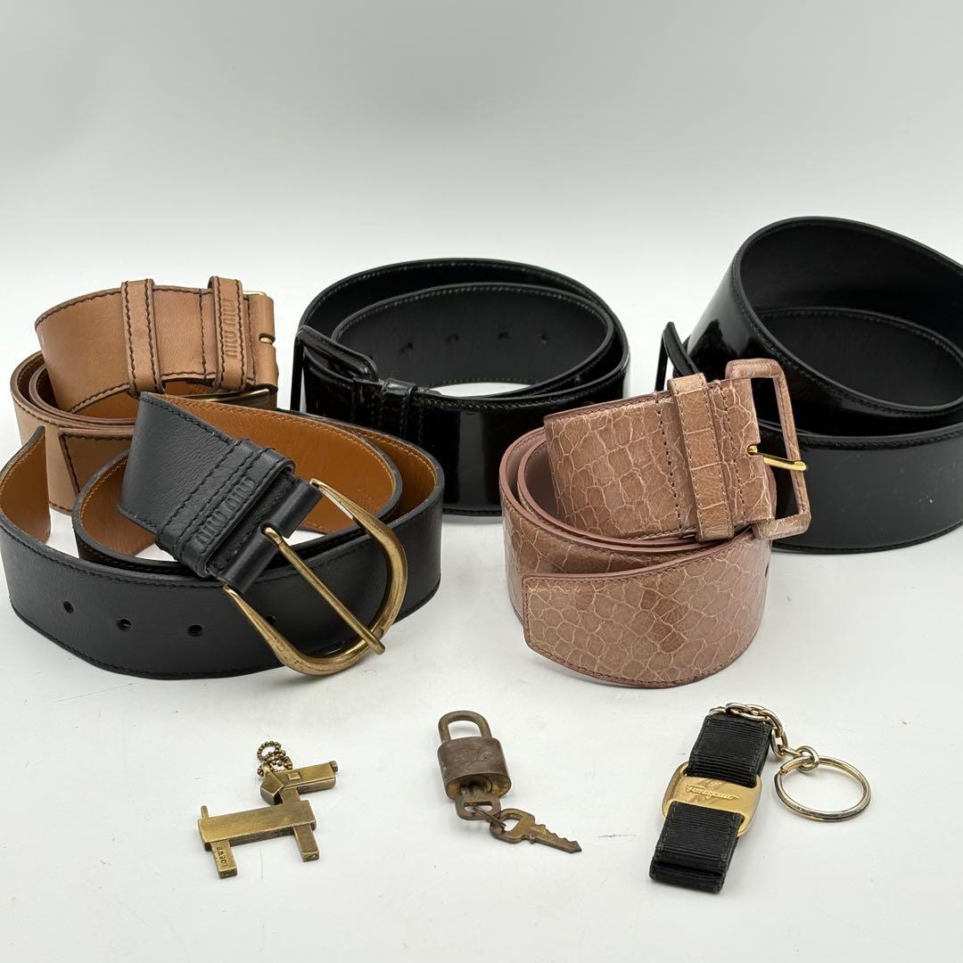 ルイヴィトン ロエベ ミュウミュウ ベルト まとめ売り 0704-S6397t