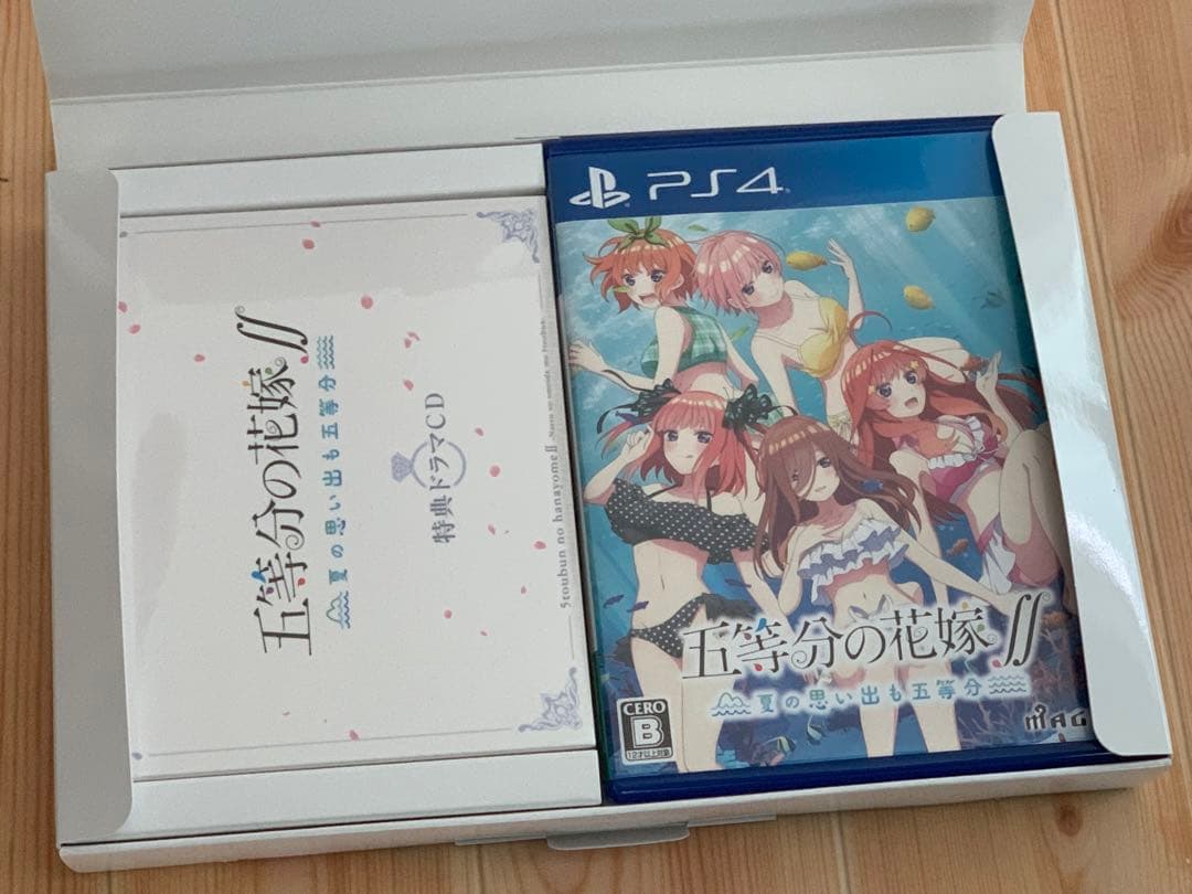五等分の花嫁∬ PS4カセット 夏の思い出も五等分 限定版 おまけ有
