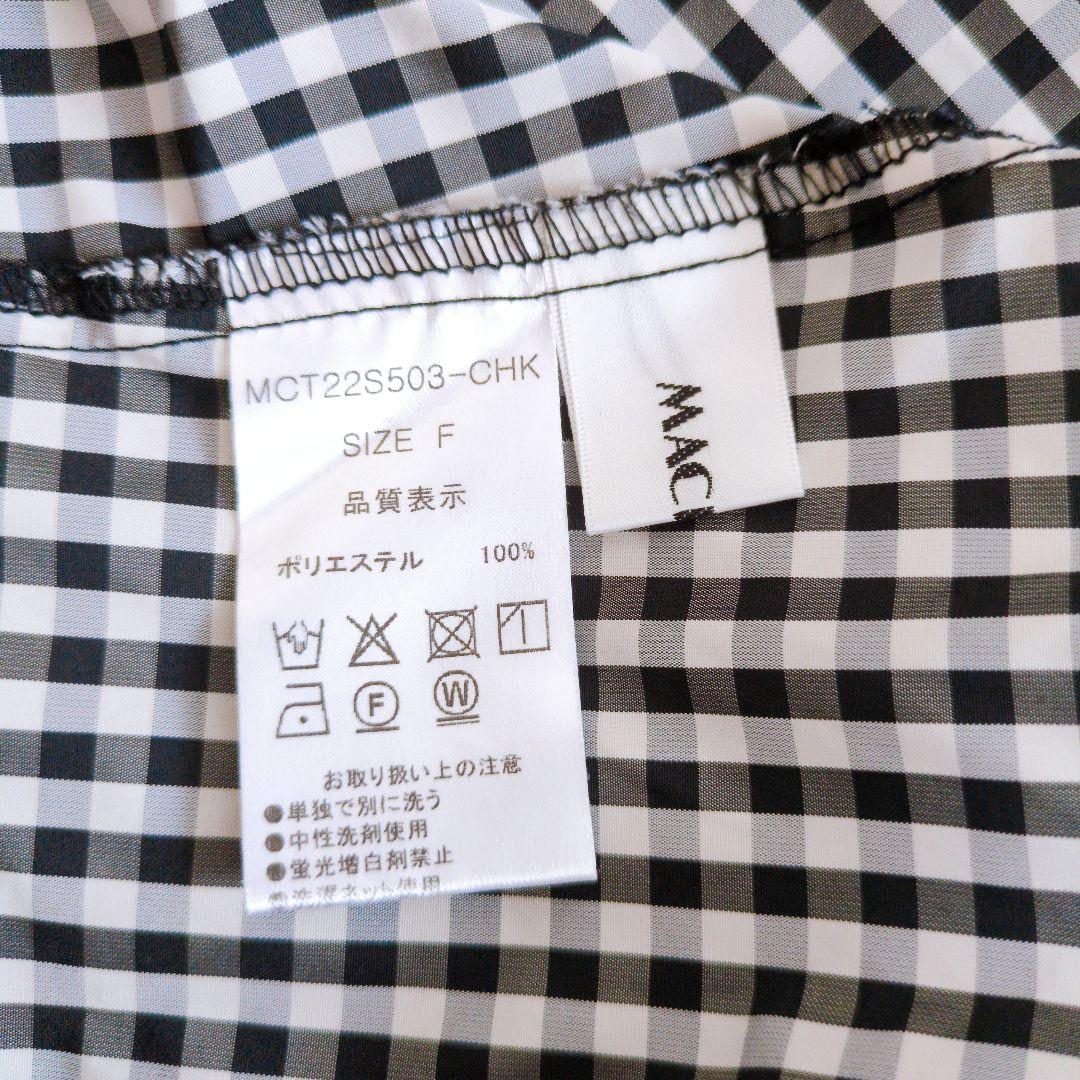 MACHATT　マチャット　スタンドカラーオーバーシャツ ギンガムチェックシャツ