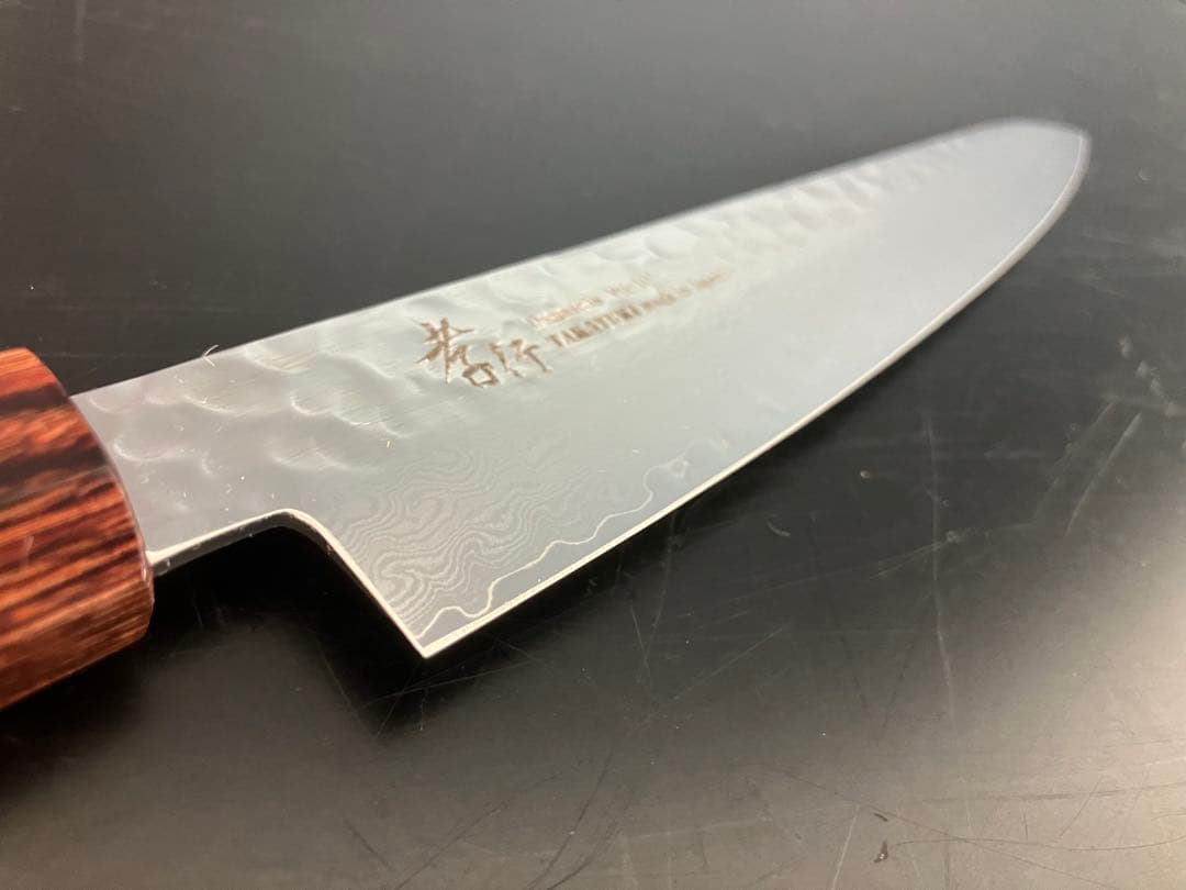 堺孝行　33層槌目ダマスカス和式　ペティナイフ180mm