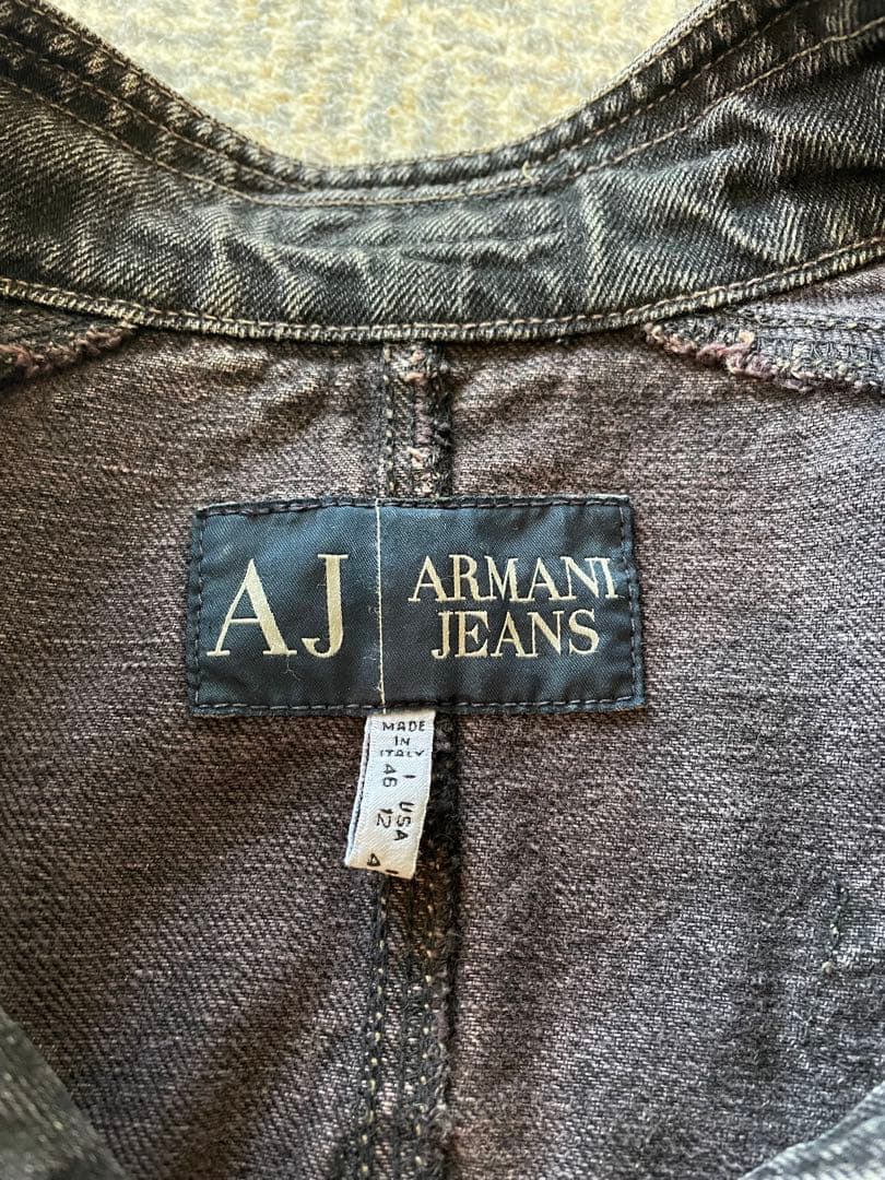 Armani Jeans パッチ付きデニムジャケット