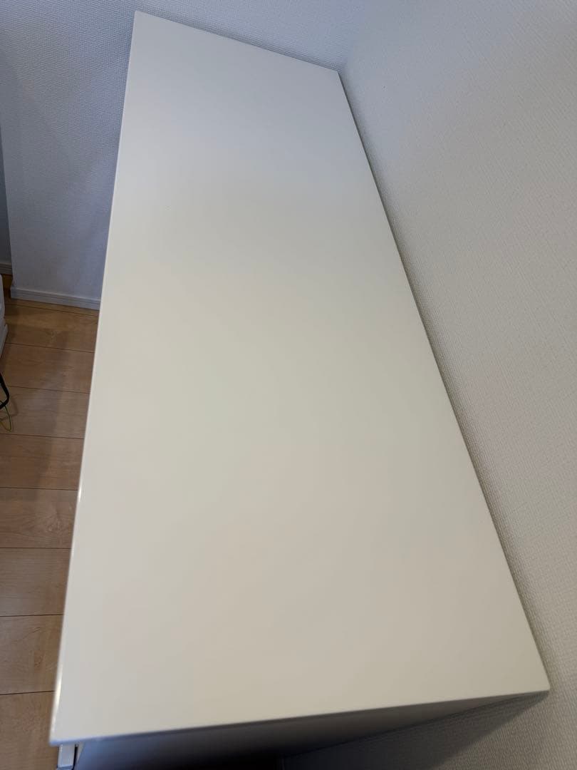 食器棚 完成品　カップボード　ホワイト　幅120 右開き