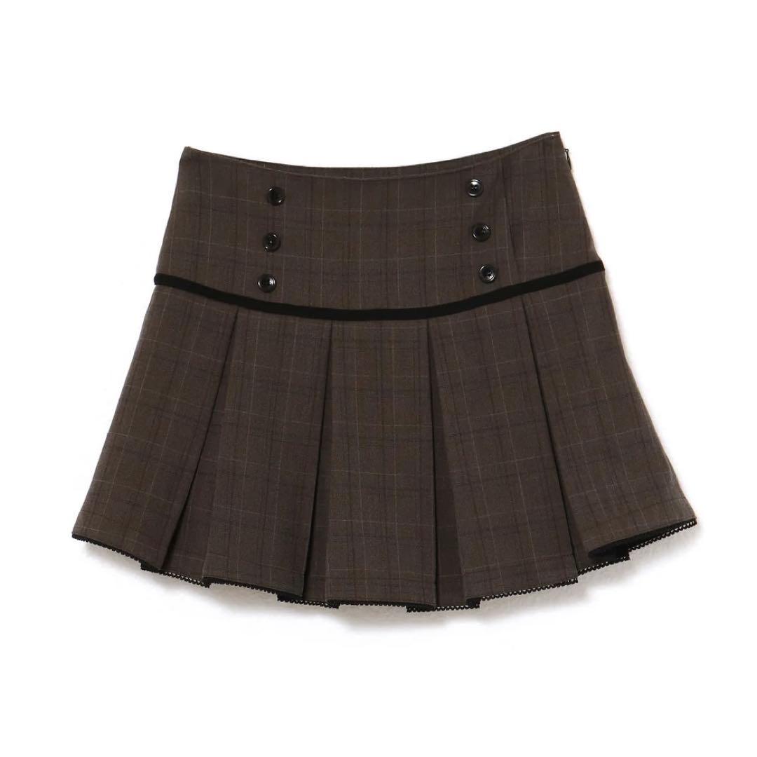 andmary ♡ Miu pleats skirt brown Sサイズ