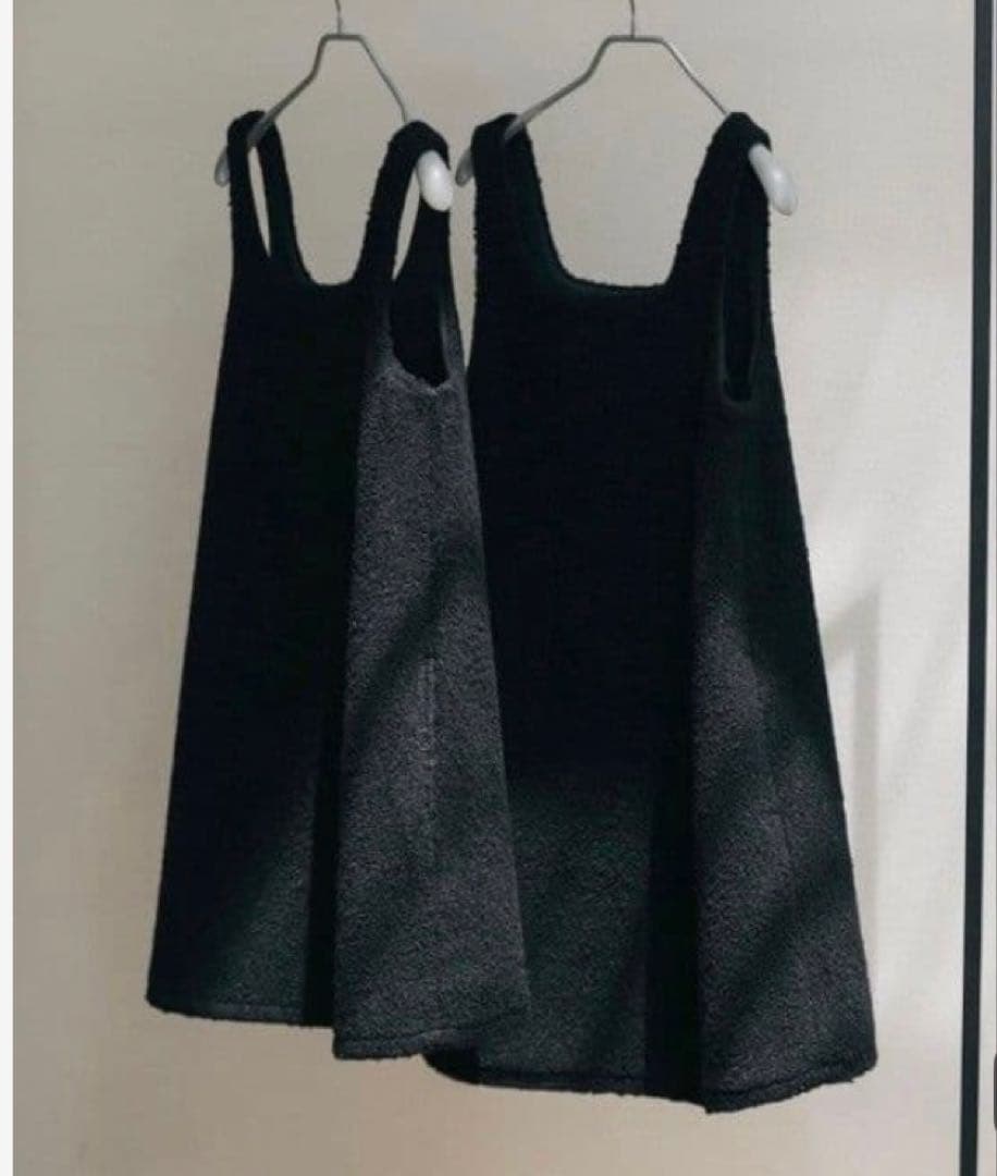 ⭐︎専用⭐︎ pois ポワ スクエアプードルワンピース ブラック