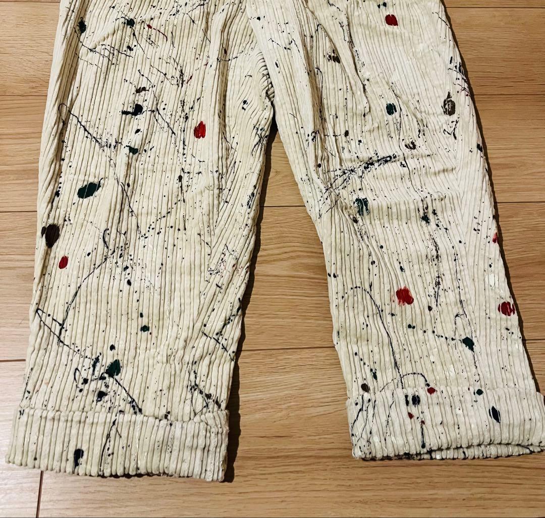 NEAT ニート　スラックス　ペイント　コーデュロイ　テーパード　M