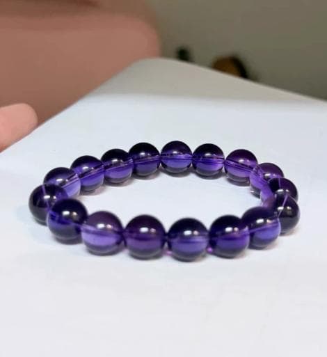 天然アメジスト 14mm玉 上質な紫水晶ブレスレット｜開運・癒しのパワーストーン