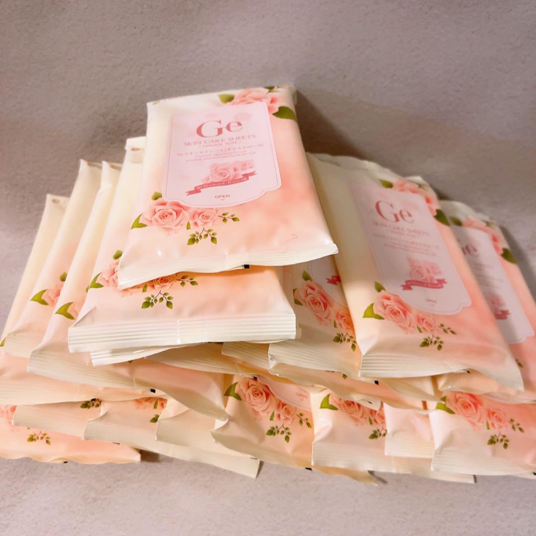 ☆訳あり☆ チャームゾーン Geスキンケアシート ダマスクローズ 10枚×20