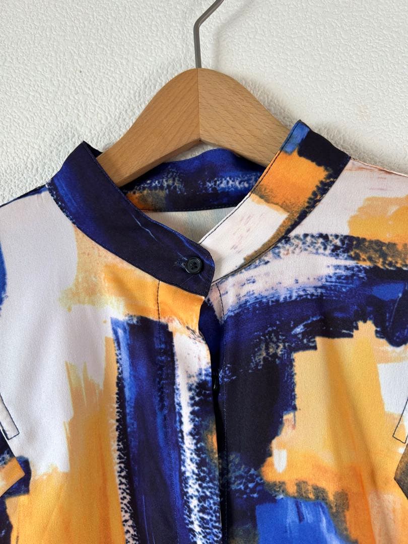 虜✨水彩プリント風ブラウス