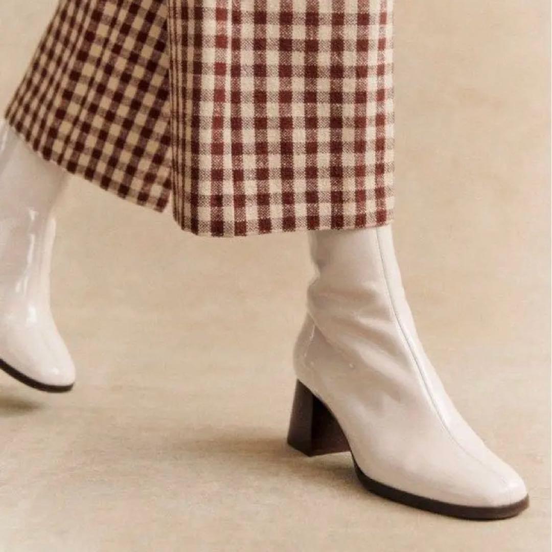 【新品未使用】Sézane セザンヌ エナメル アンクルブーツ