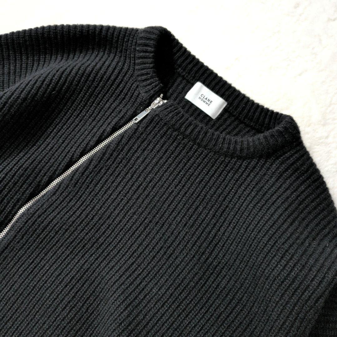 【美品】CLANE HOMME クラネオム ジップニットブルゾン 黒