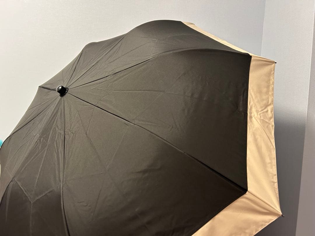 芦屋ロサブラン　日傘　2段折りミドル　コンビ　曲がり手元 55cm