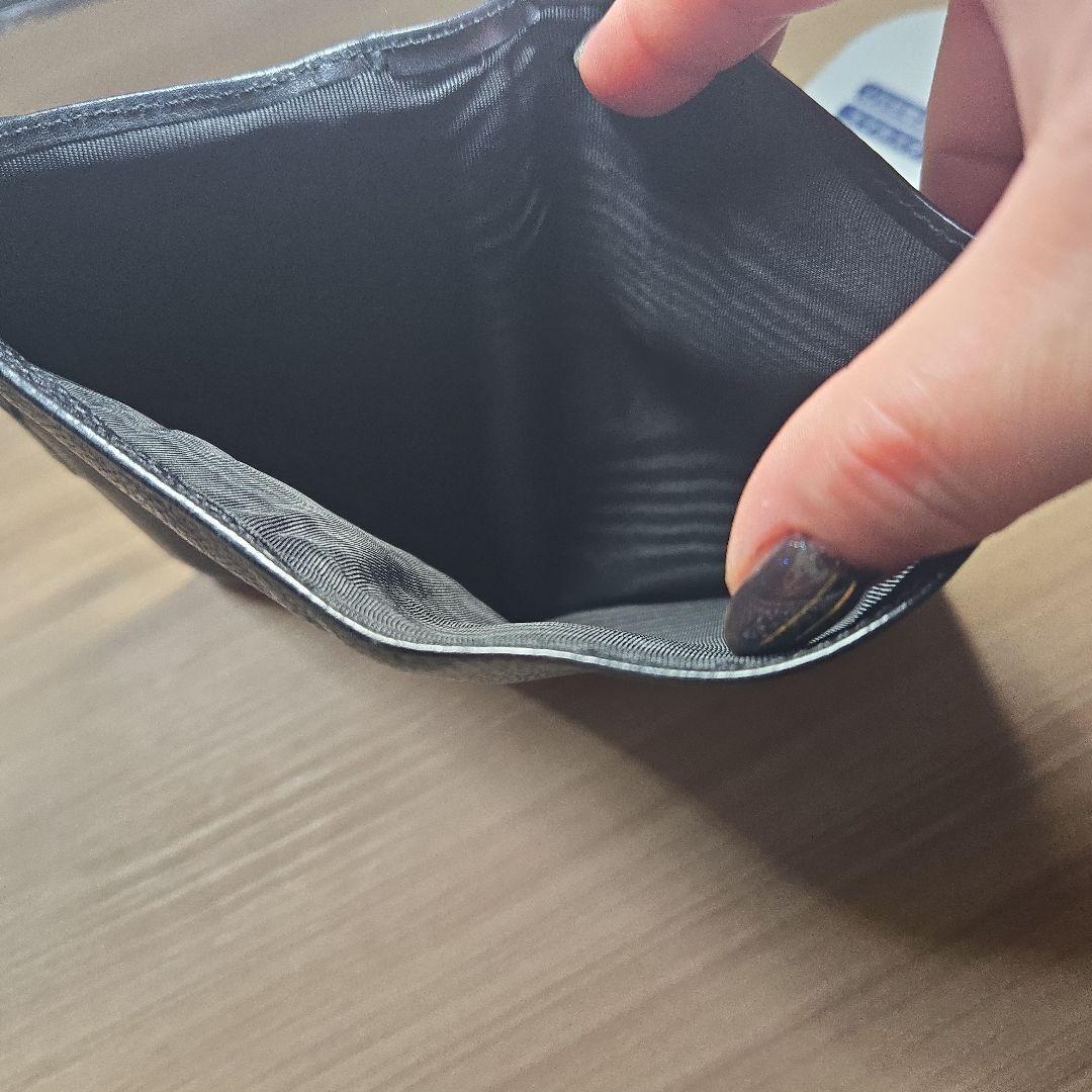 CHANEL ブラックレザー長財布