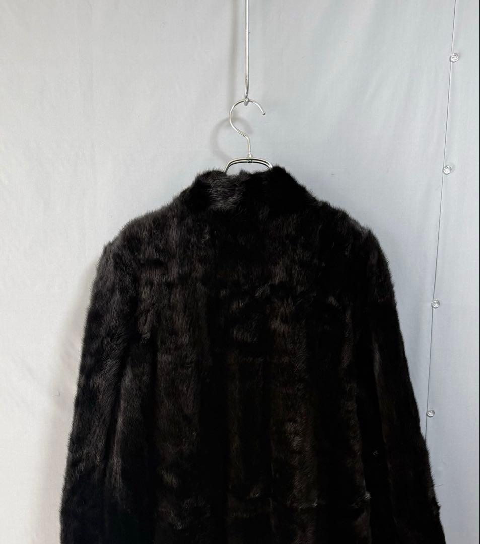 超極厚　SAGAMINK 銀サガ　リアルファーコート　黒　大きいサイズ 15