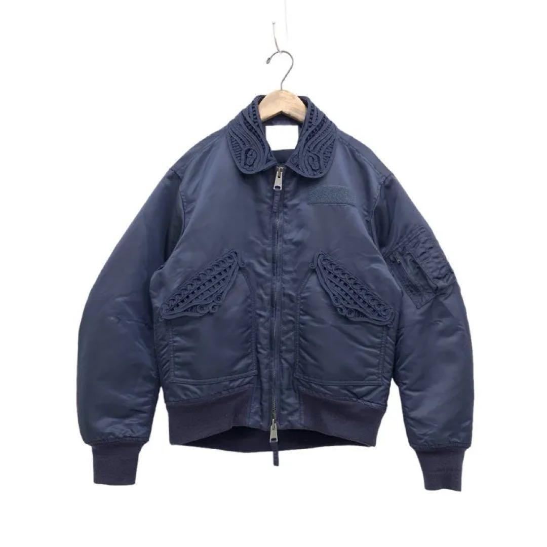 Mame Kurogouchi マメクロゴウチ コード刺繍フライトジャケット