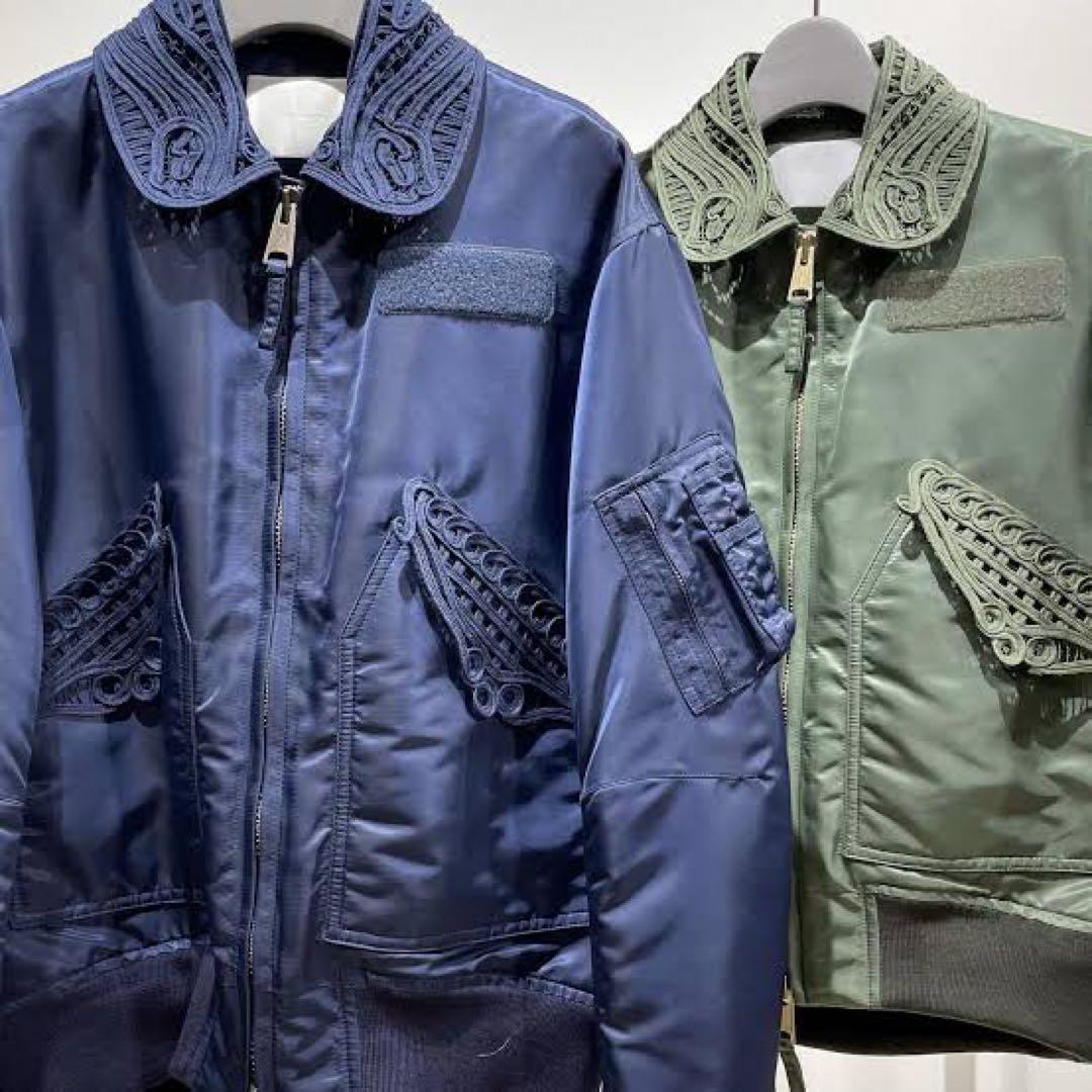 Mame Kurogouchi マメクロゴウチ コード刺繍フライトジャケット