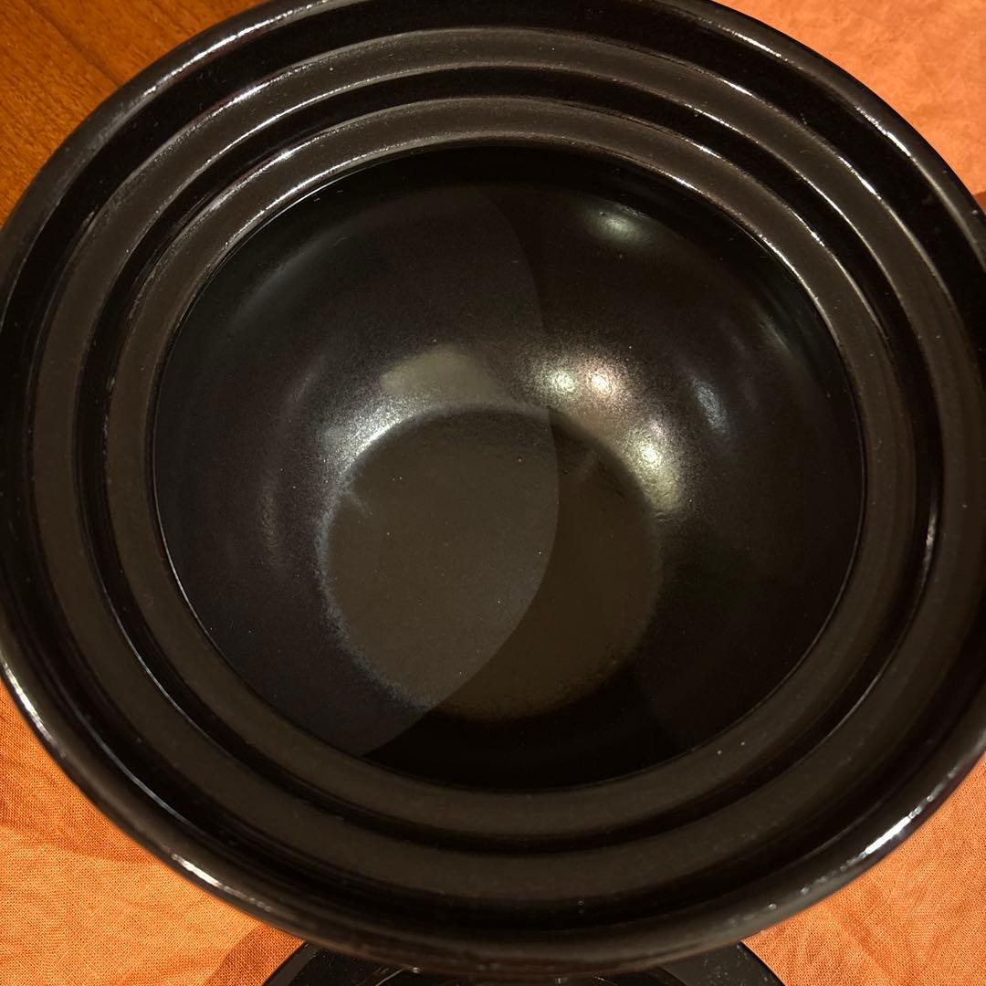 長谷園　かまどさん　4合　土釜　黒い土鍋 ごはん