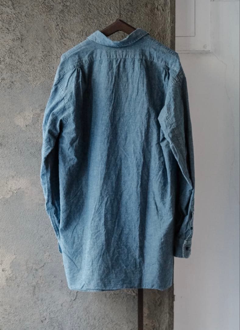 フィグベル 別注　CHAMBRAY LONG DRESS SHIRT
