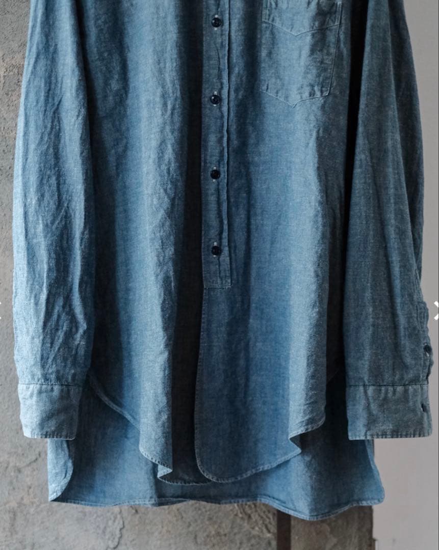 フィグベル 別注　CHAMBRAY LONG DRESS SHIRT