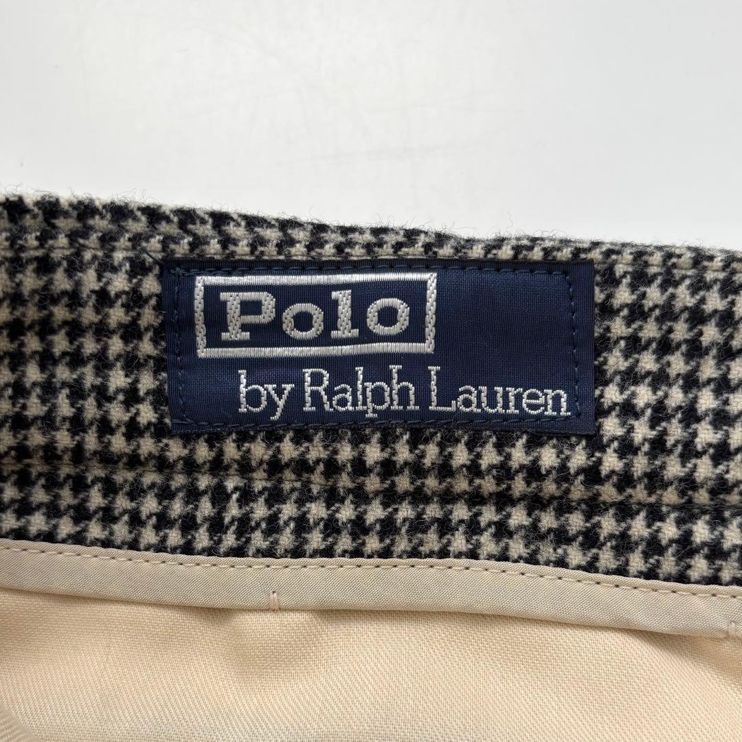 【90s】Polo by Ralph Lauren ウールスラックス バーズアイ