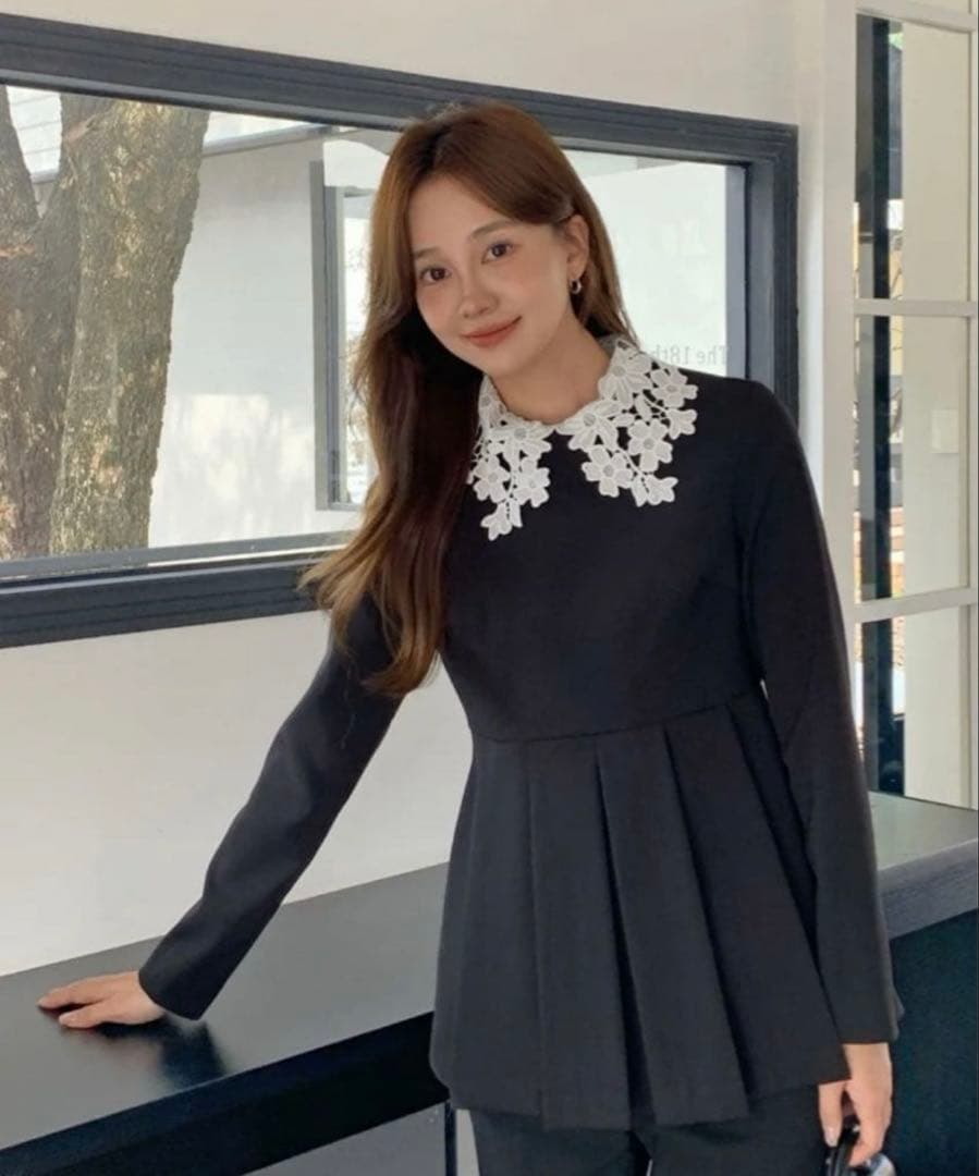 トップス BIRTHDAY BASH 2WAY LACECOLLARTUCK PEPLUM