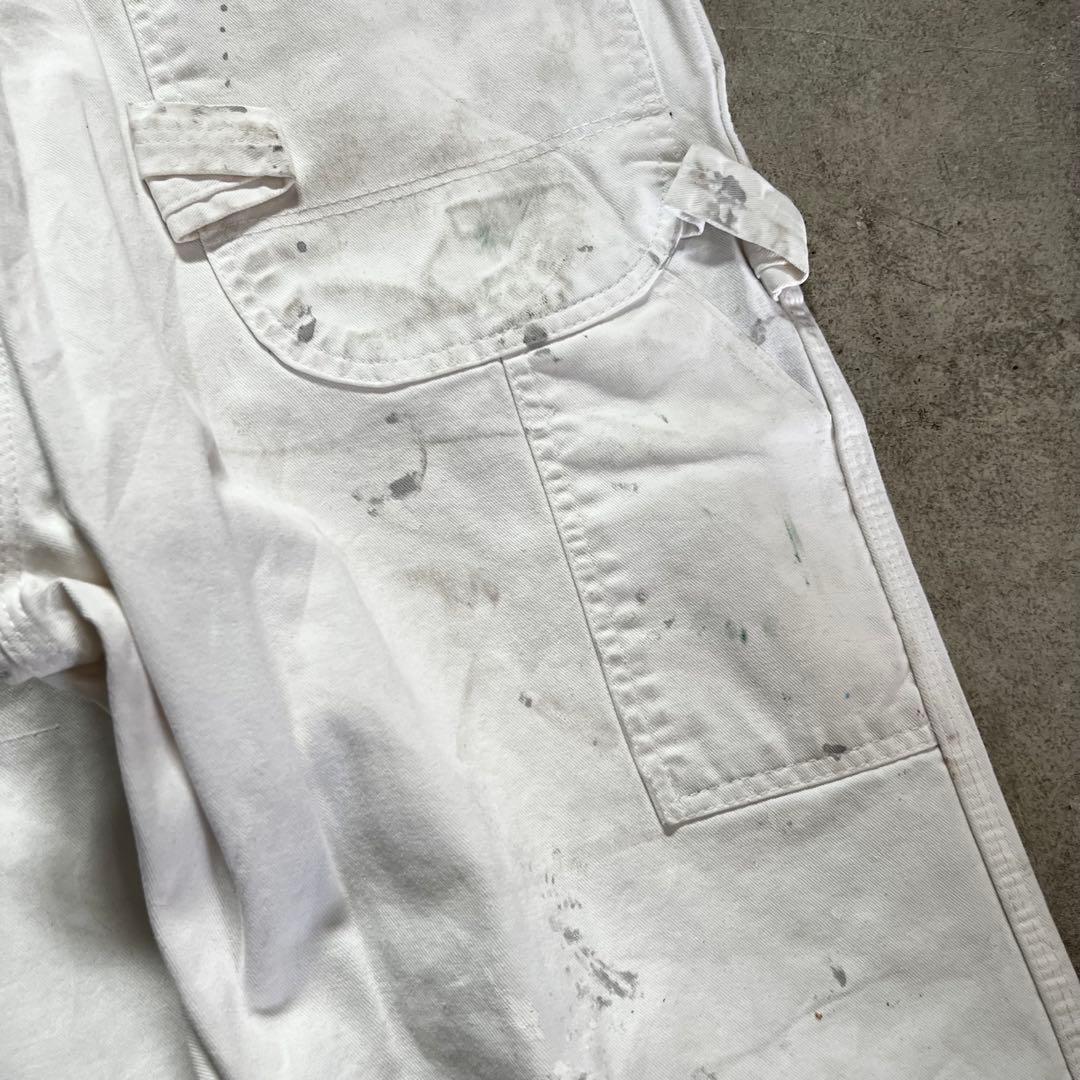 DICKIES ペンキ グランジ ホワイト ペインターパンツ W36