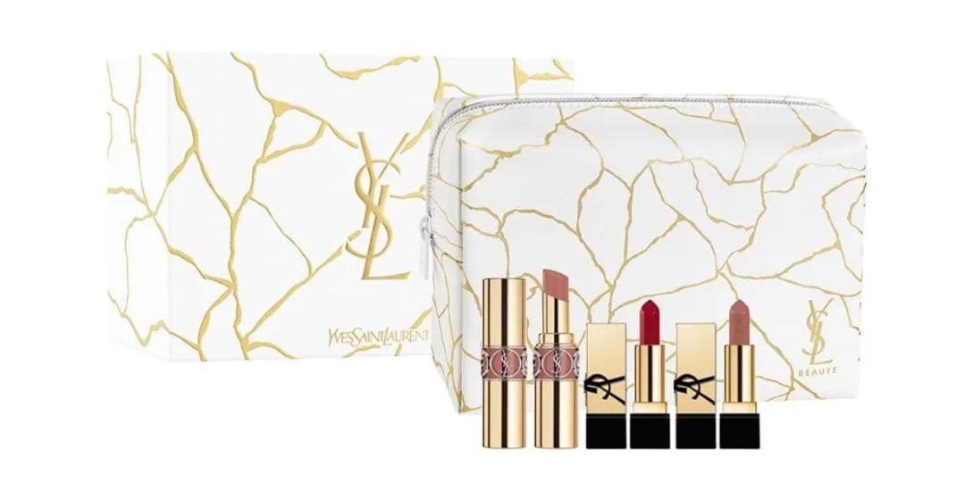 YSL ミニリップセット 限定クリスマスコフレ ポーチ付き