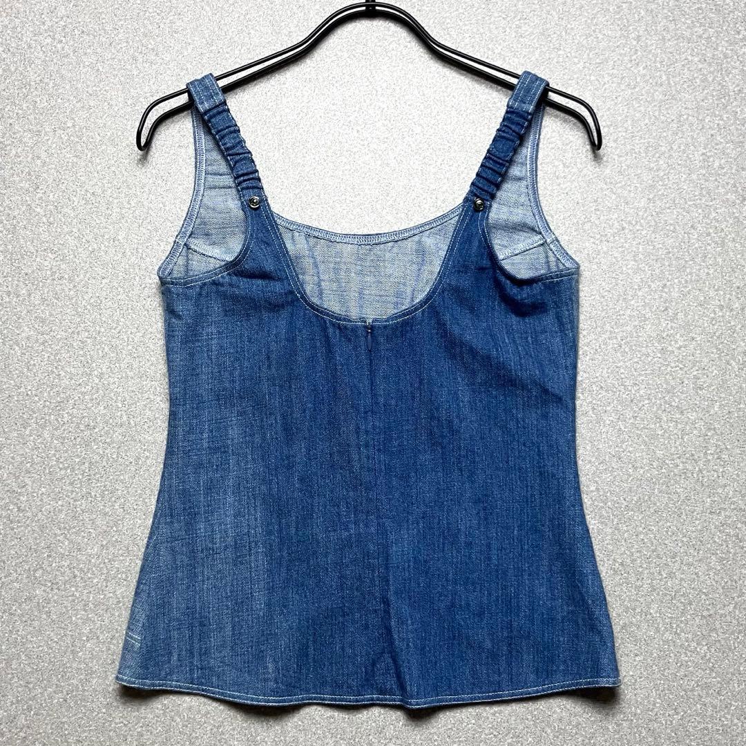 CHANEL デニム キャミソール ココマークノースリーブカットソー シャネル