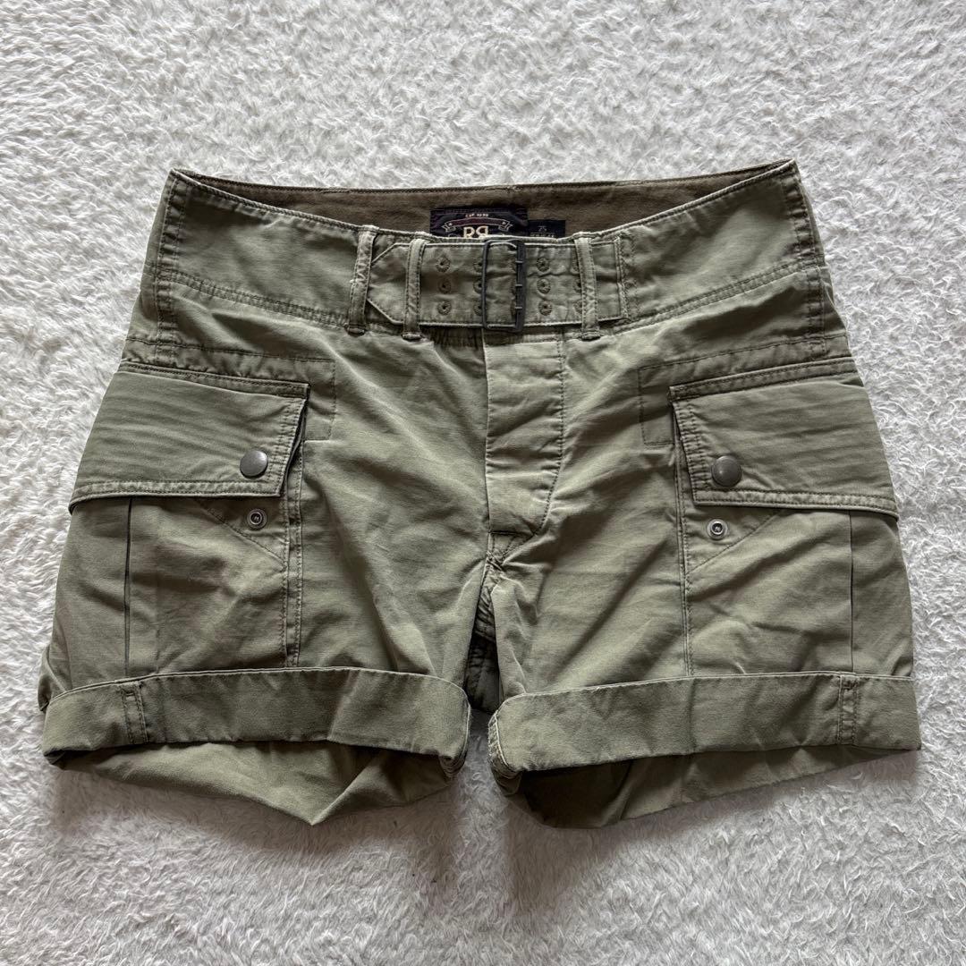 RRL ラルフローレン　ミリタリーカーゴショートパンツ　コットン　カーキ