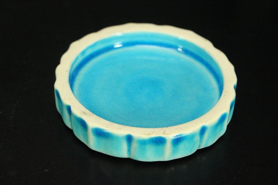 茶道具 浅黄交趾 香合 木箱付(メ1131)