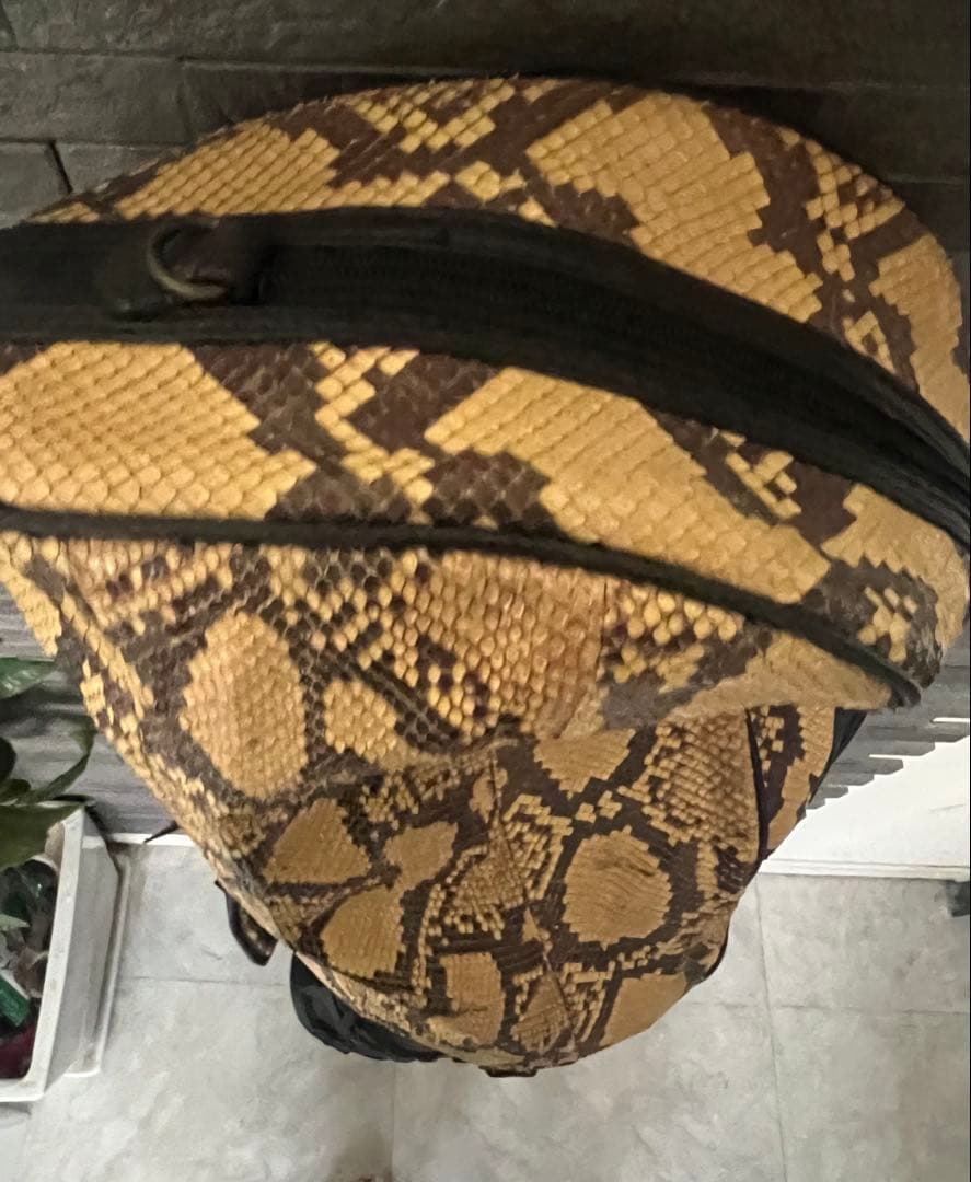 蛇革 本革 キャディバッグ ゴルフバッグ