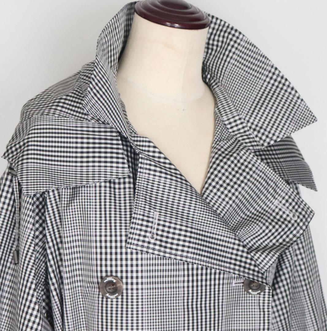 新品【アクアスキュータム】トレンチデザイン チェック柄 レインコート M-L