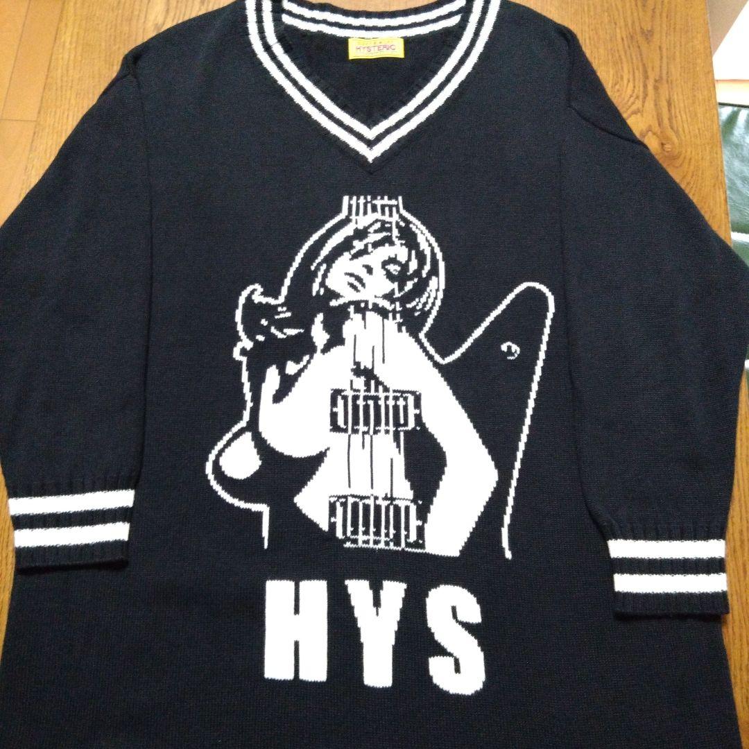 ヒステリックグラマー　GUITAR GIRL編込 ワンピース　Vネック