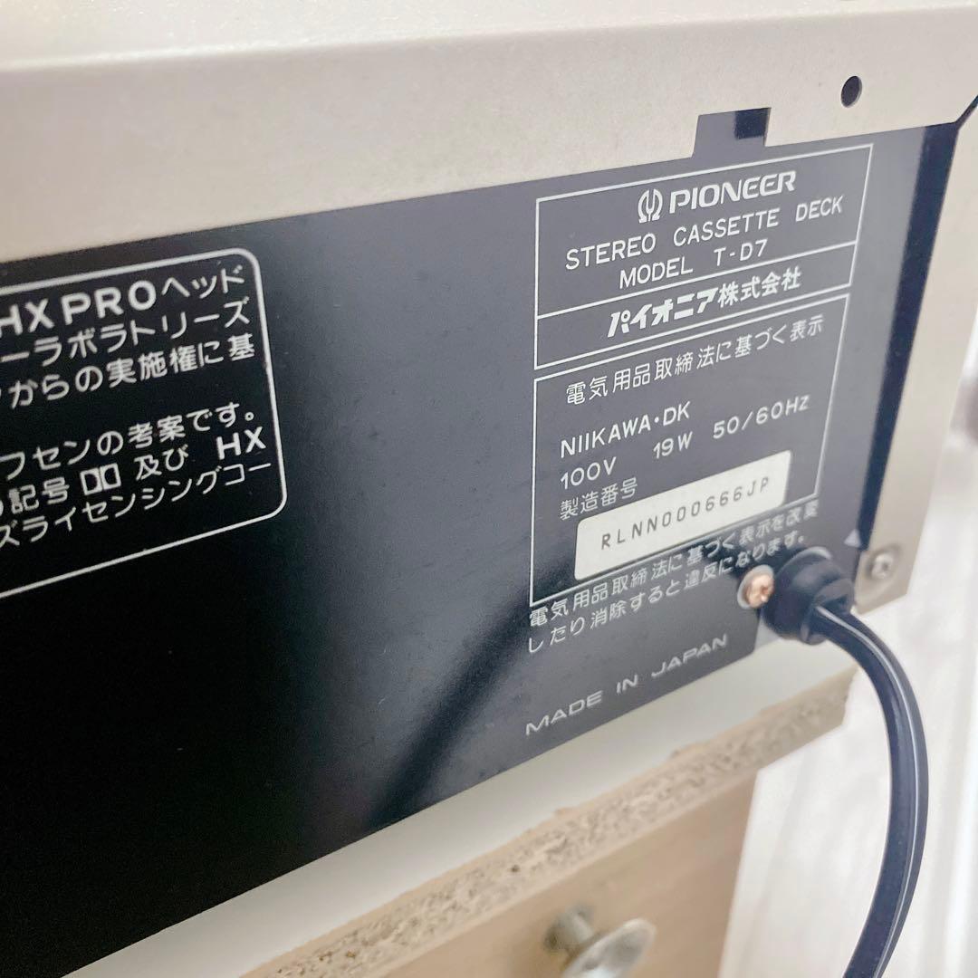 希少 極美品 Pioneer T-D7 高級 カセットデッキ 元箱 リモコン付