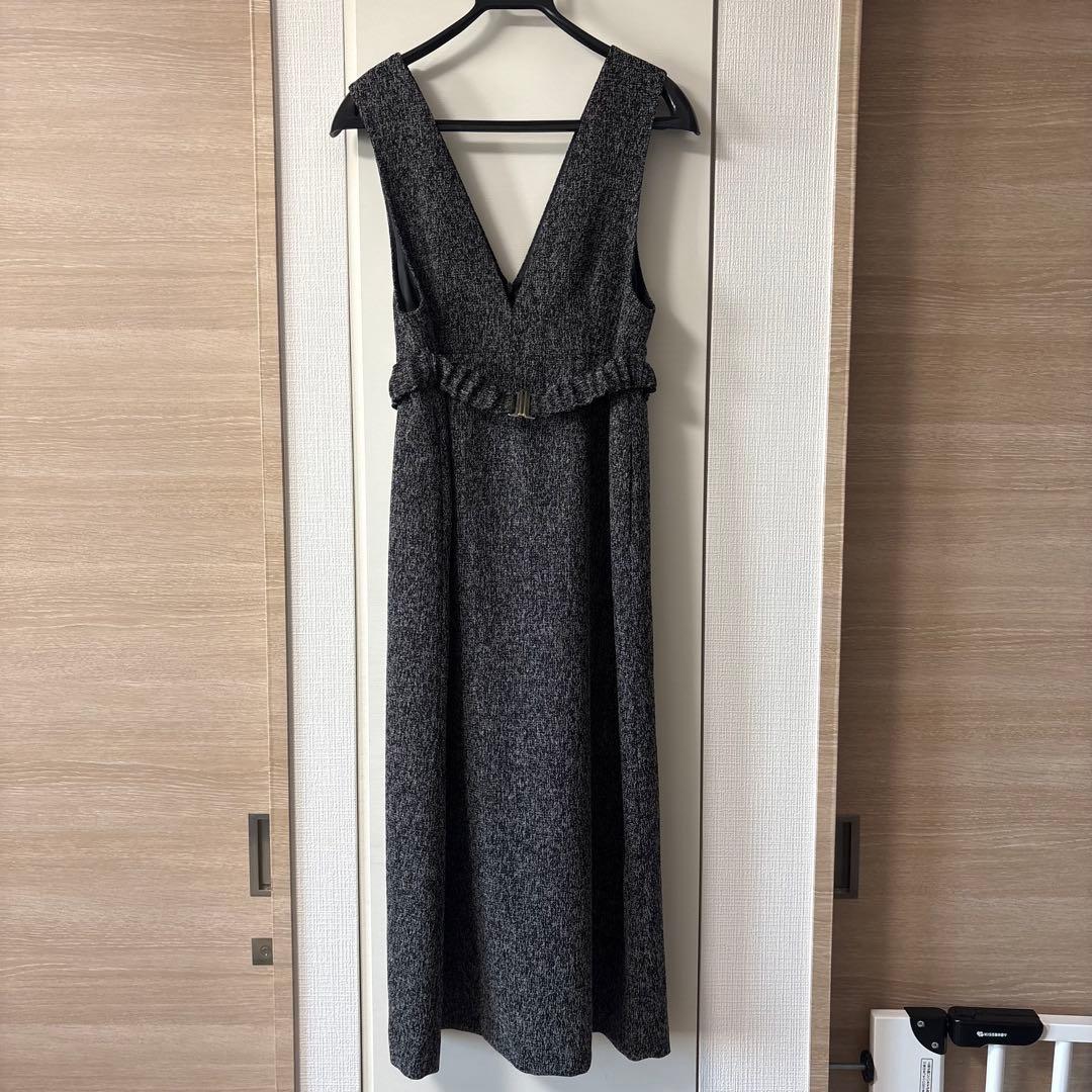 【値下げ】現行品　ベルト付Vネックジャンスカ　ナチュラルビューティーベーシック