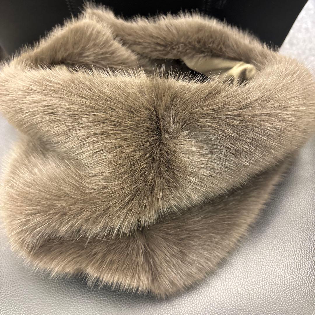 DEUXIEMECLASSE ファーマフラー　ブラウン