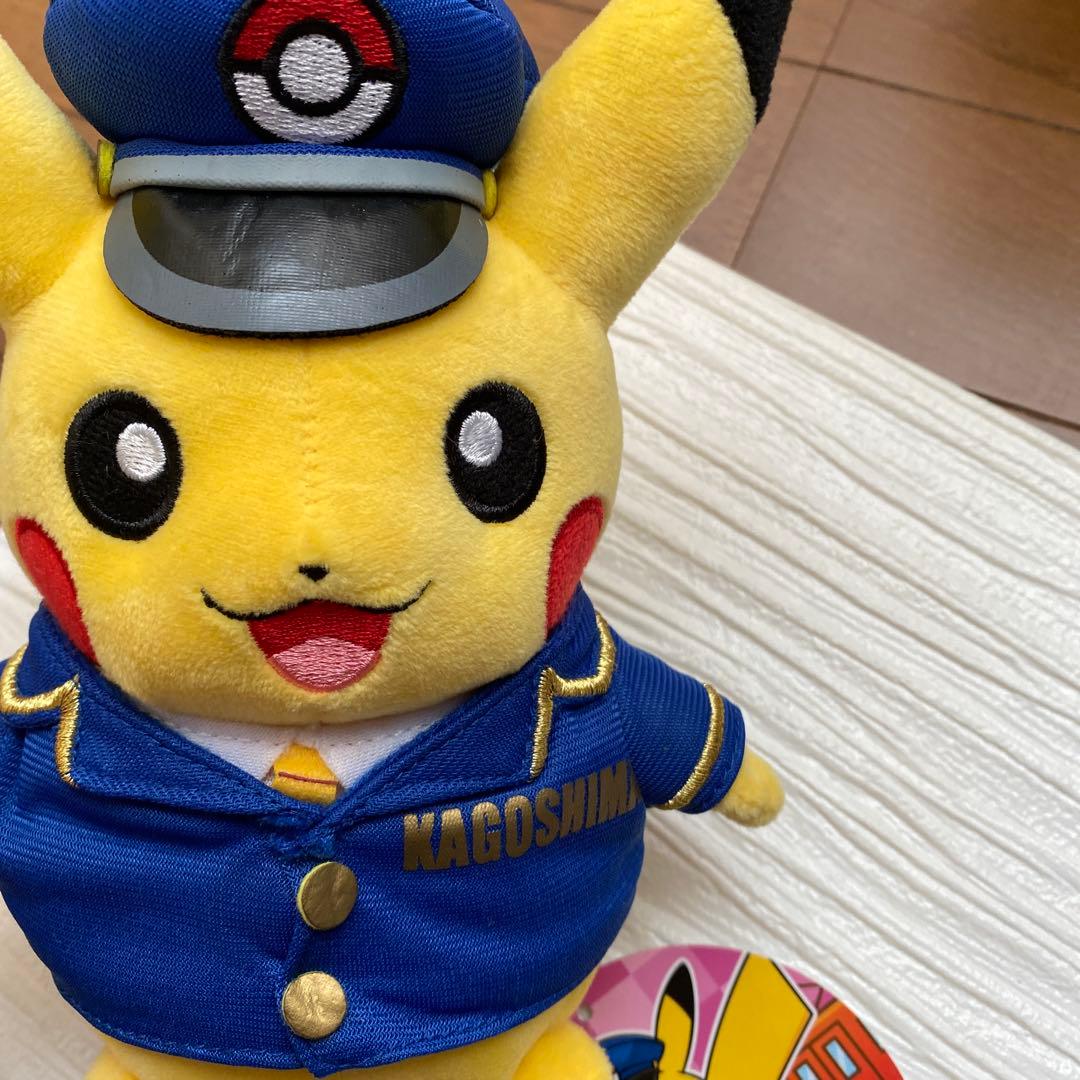 【タグ付き】駅長ピカチュウ ポケモンストアアミュプラザ 鹿児島 マスコット