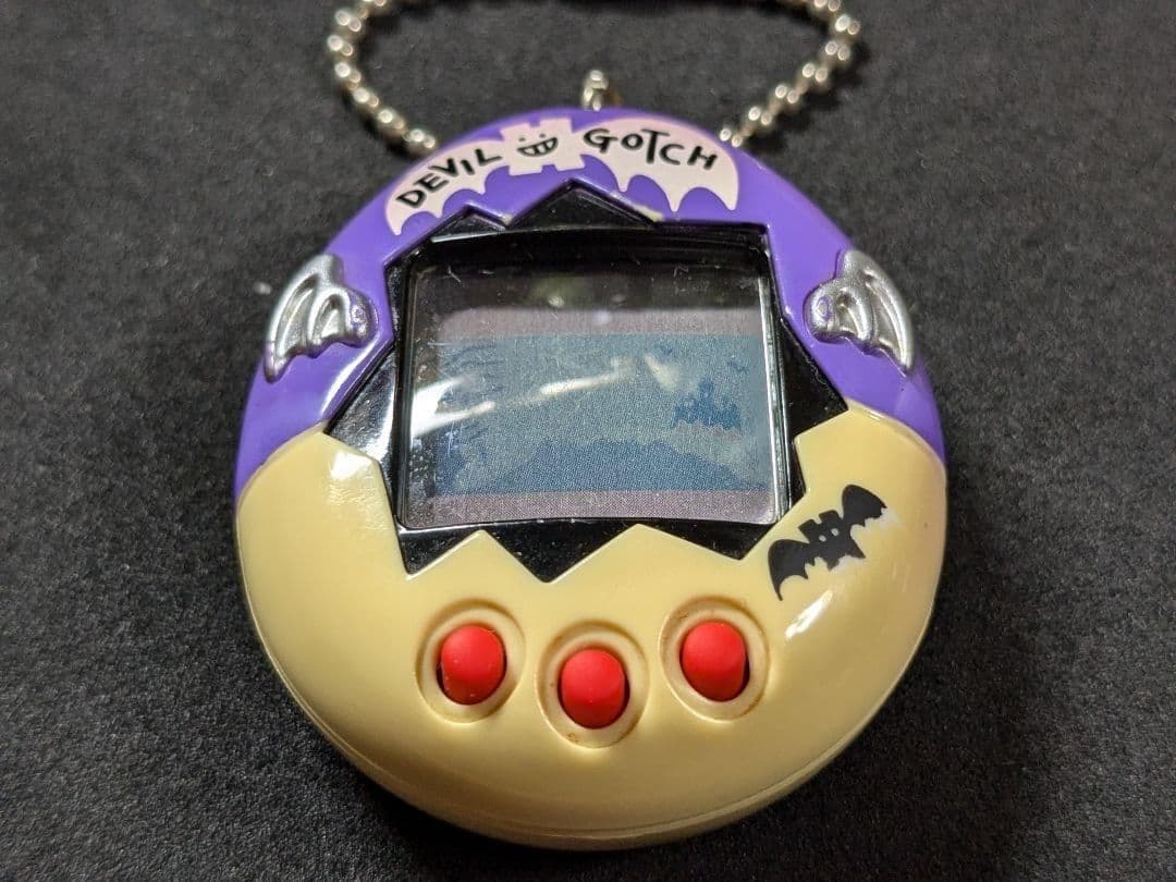 【動作確認済】デビルっちのたまごっち　パープルホワイト　日焼けあり　SHB69