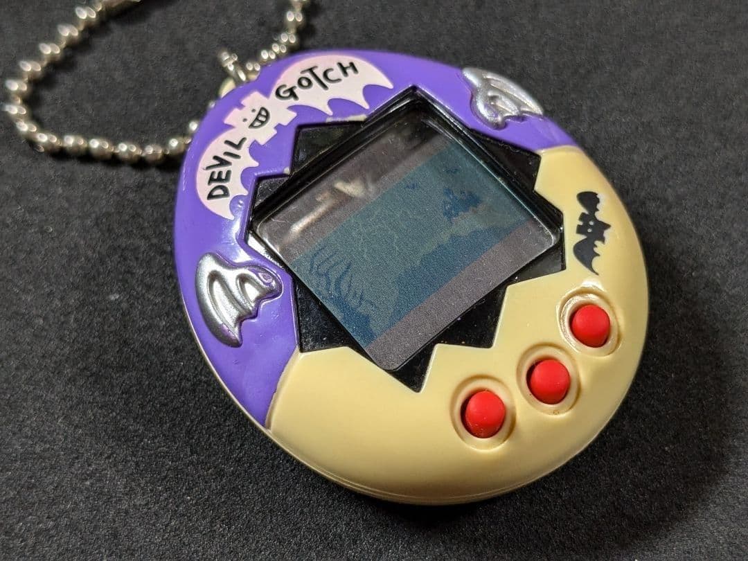 【動作確認済】デビルっちのたまごっち　パープルホワイト　日焼けあり　SHB69